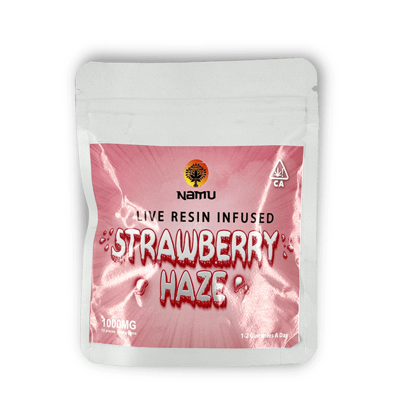 Namu Strawberry Haze 100mg Live Resin Infused Gummies